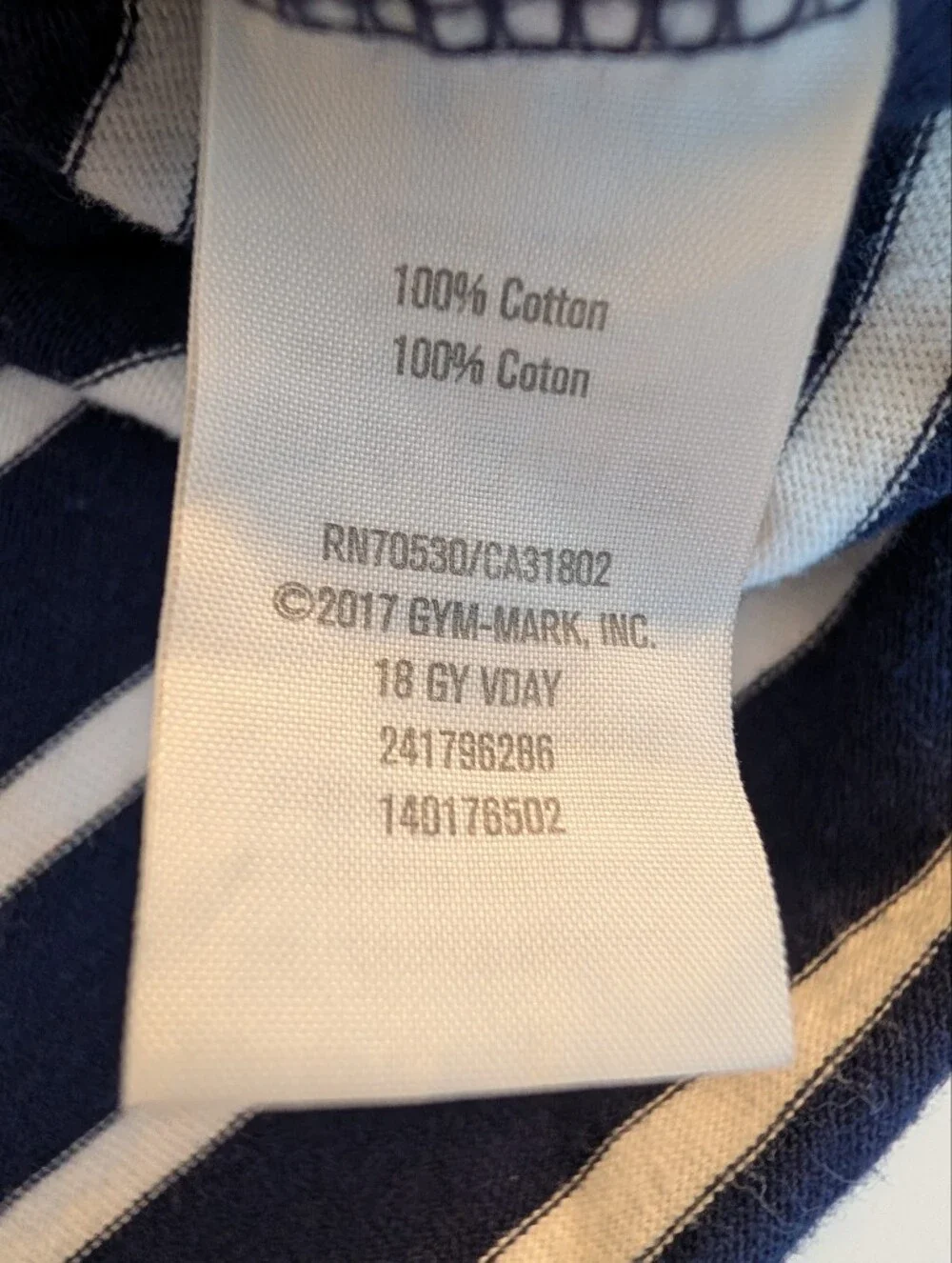 Gymboree Girls Navy&White Striped Dress with Sparkle Purple Hearts Size S 5-6